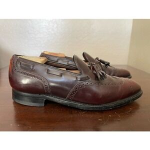 Johnston & Murphy Mens Loafers Shoes Brown Tasseled Slip-On Wingtip USA 8.5 D